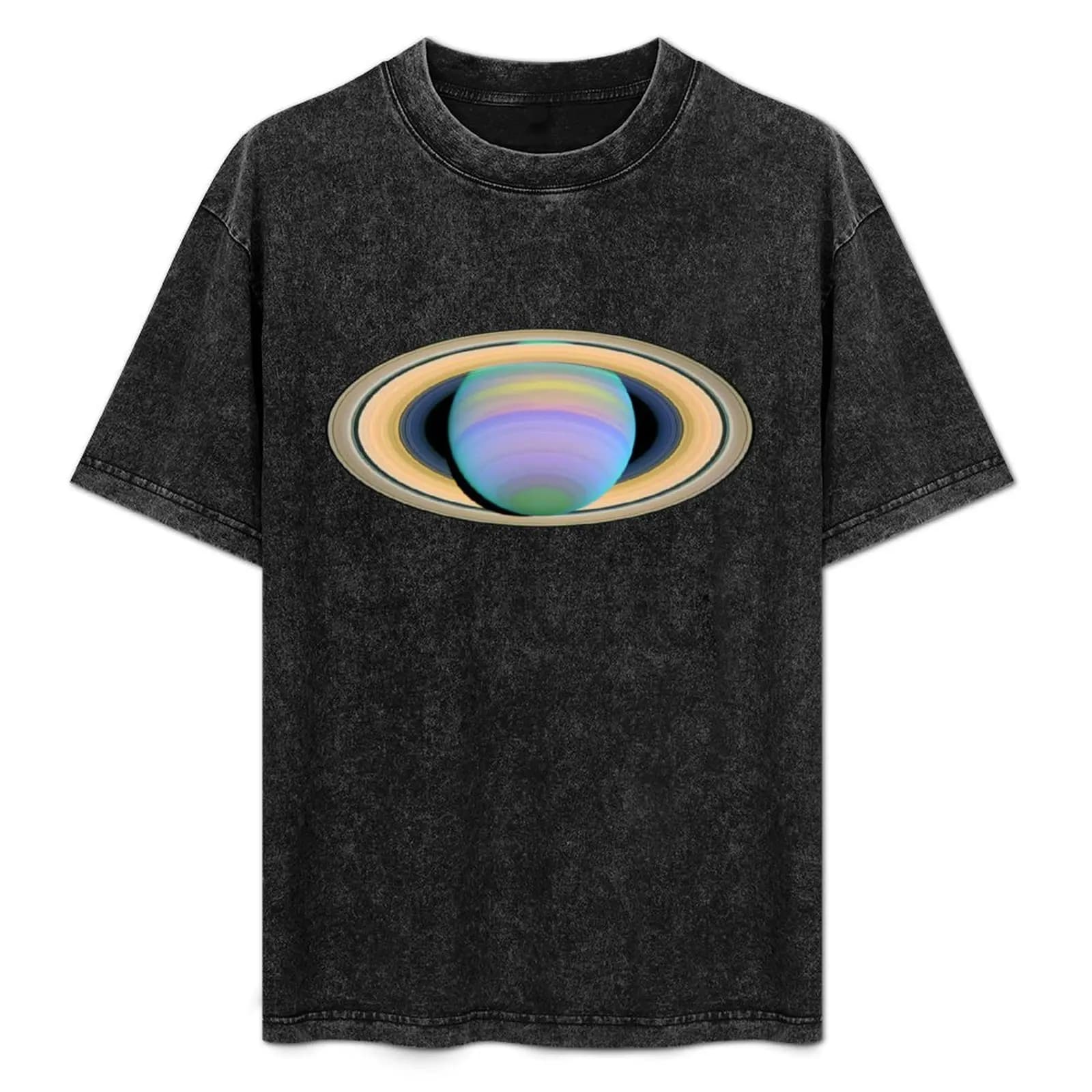 Saturn rings in ultraviolet light sticker T-Shirt Stretch Fabric Comfort T-Shirt