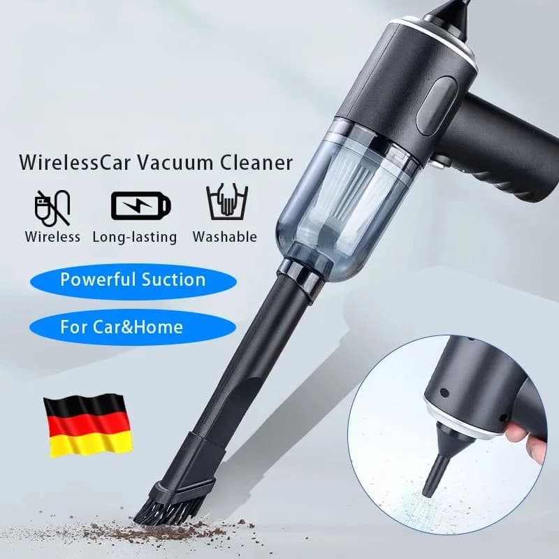 Wireless Car Vacuum Cleaner 9000Pa USB Charging 1200mAh Portable Mini Vacuum Cleaner Wet And Dry For Home