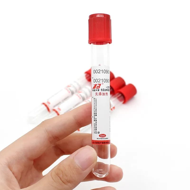 100pcs Medical Vacuum Blood Collection No Additives PRF Tube Lab Consumables 3ml 5ml 10ml Plain Tube Sterile Blood Test Tubes