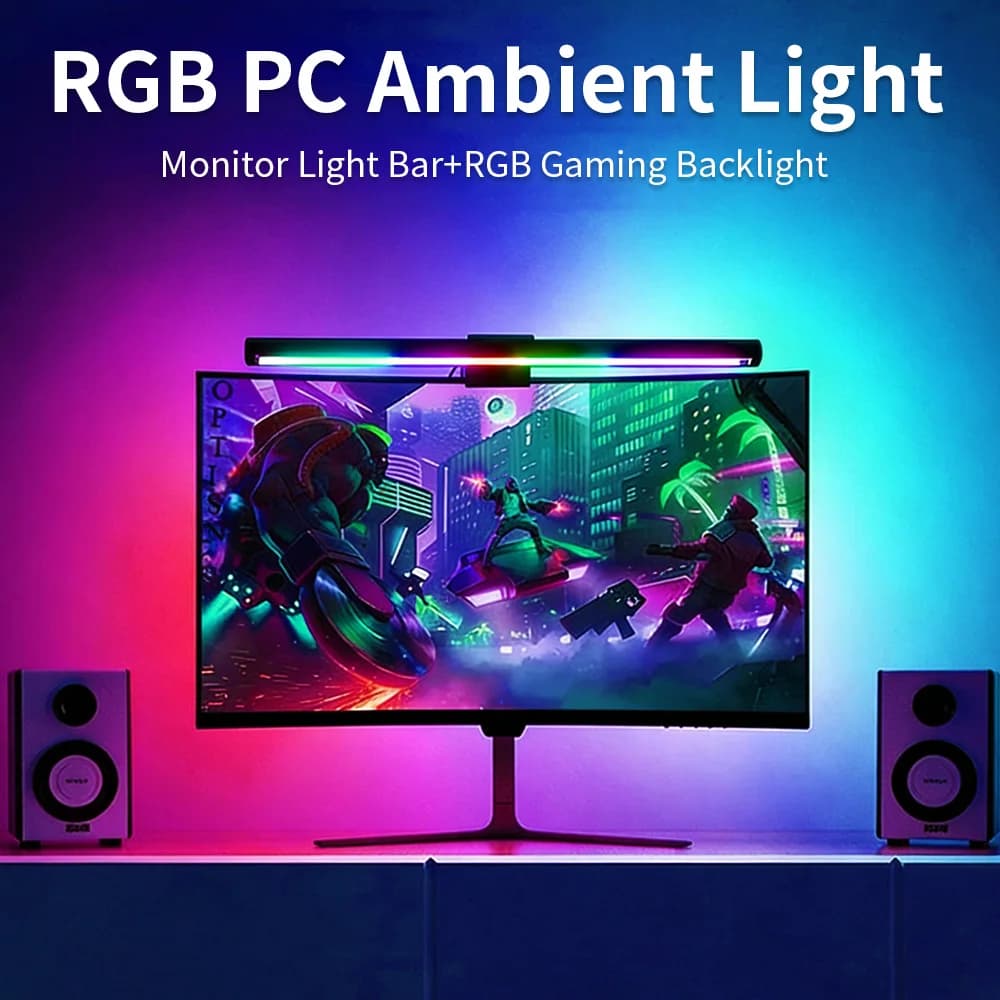Smart RGB LED Strip for Gaming, Silicone Flexible Luminous Bar for Monitor, Desk Lamp for Reading and Protecting Eyes for Home, Office and Gaming