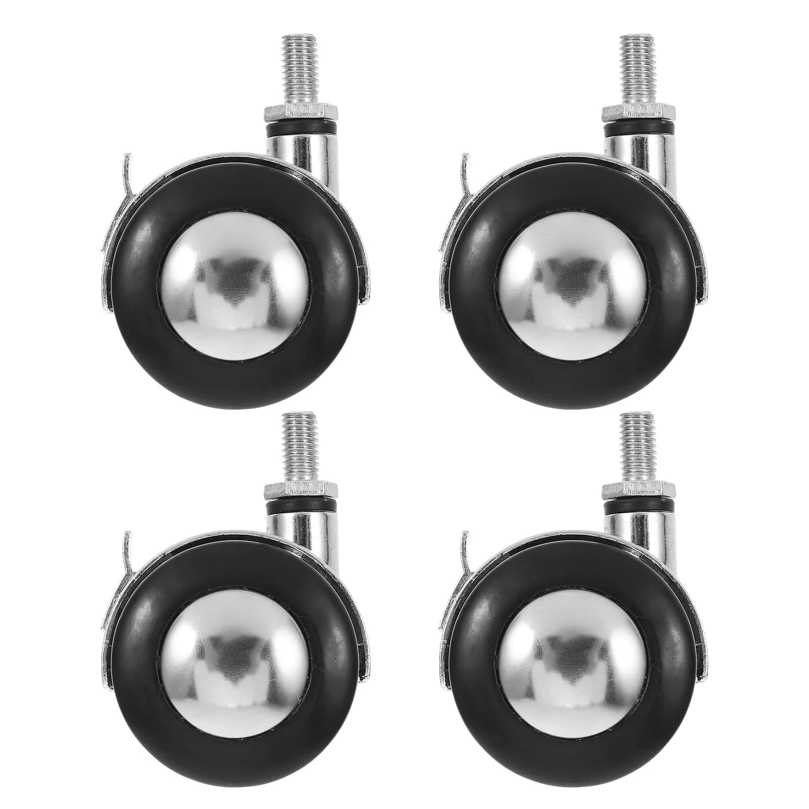 4Pcs Office Chair Caster Wheels Replacement for Desk Computer Gaming Chairs Cold Rolled Steel Brake Lock Quiet High