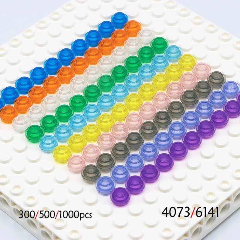 Aquaryta 300/ 5001000 pz 1x1 Trasparente Piastra Rotonda Mattoni Building Blocks Accessori Particelle Compatibile con 4073 6141 30057