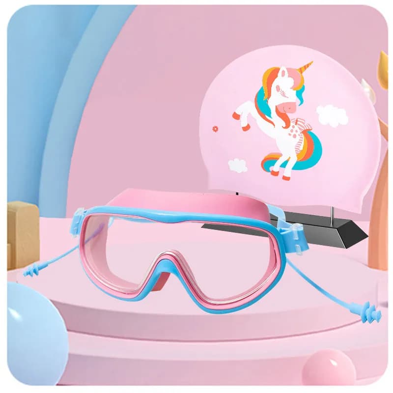 Swimwear for children with large frame, waterproof, anti-fog, high-definition, professional swimming glasses, eye protection for diving