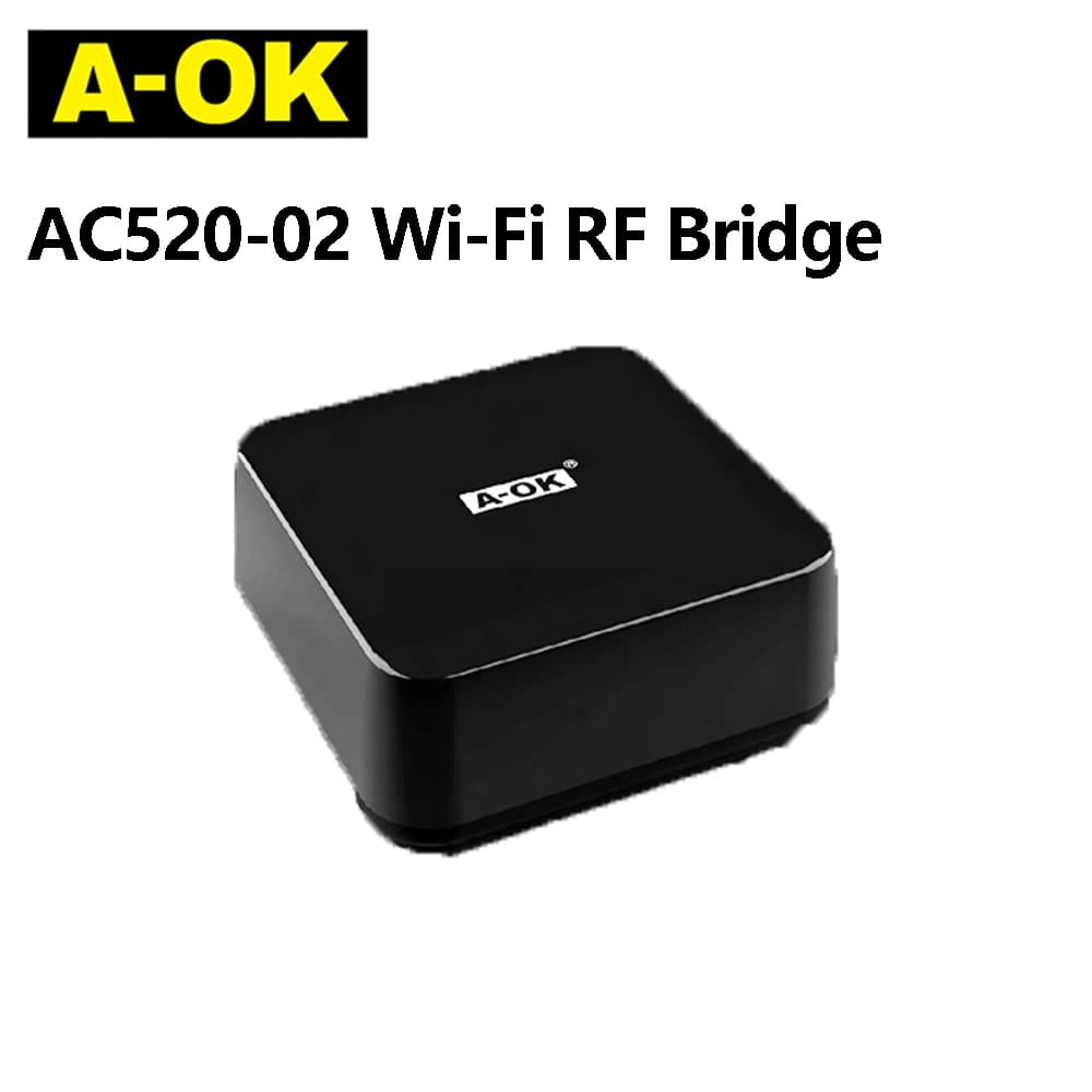 A-OK AC520-02 Bridge Wi-Fi RF Box, App Tuya per Motore Tenda RF AOK, Telecomando Intelligente