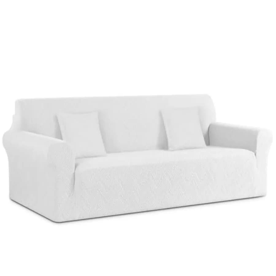 Copridivano Elasticizzato Universale, Antiscivolo, Lavabile, Morbido, in Jacquard, Protezione per Mobili