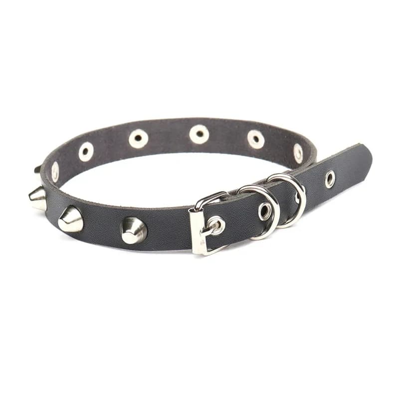 Collana Cosplay CyOkazaki Shinichi Anime NANA, Collane Choker in Pelle, Finto Piercing Labiale, Orecchino a Clip, Accessori Gioielli Unisex