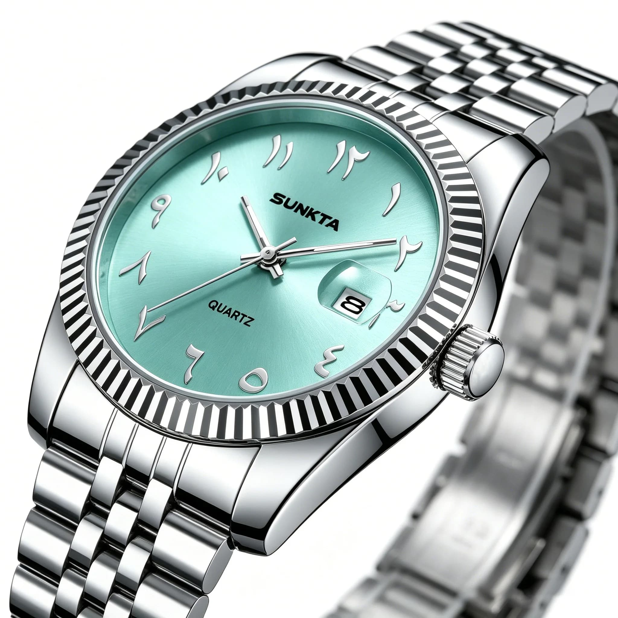 SUNKTA Orologi da uomo di lusso con numeri creativi, orologio al quarzo da uomo con data, impermeabile, luminoso, alla moda, da uomo, per affari
