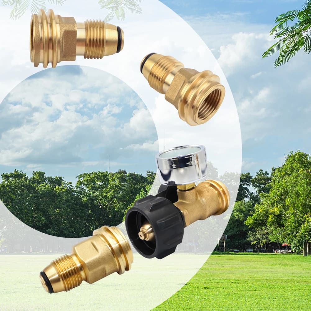 Propane Service Valve Wear- Gas Stove Adapter Leakproof Gas Conversion Inflation Joint for Outdoor Camping
