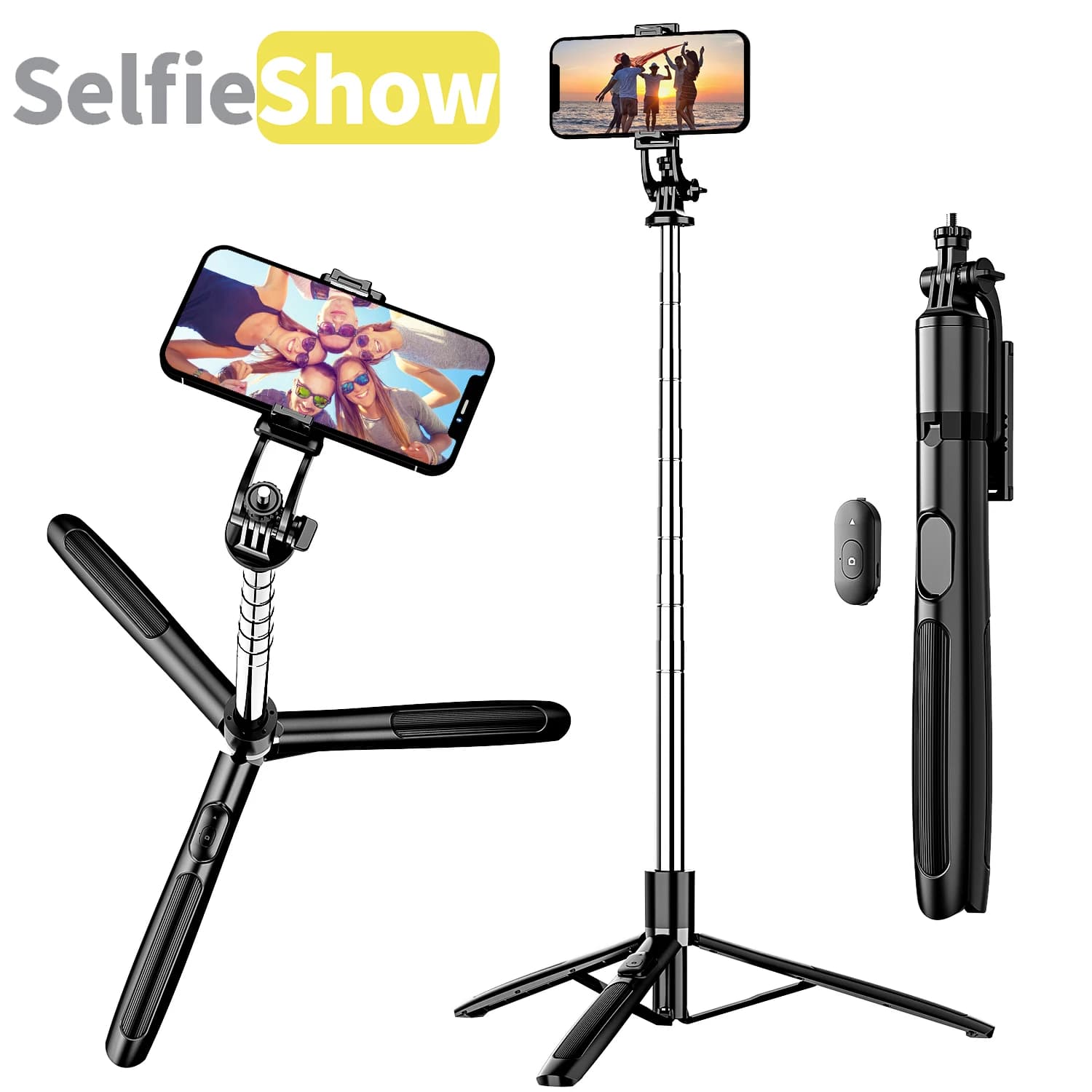 Q05 1580mm Wireless Live Bluetooth treppiede pieghevole monopiede Selfie Stick senza luce di riempimento supporto stabilizzatore trippa per telefono cellulare