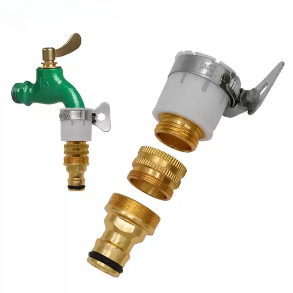 Connettore Universale per Rubinetto da Giardino 15-23mm, Accessorio Pratico per Irrigazione Esterna