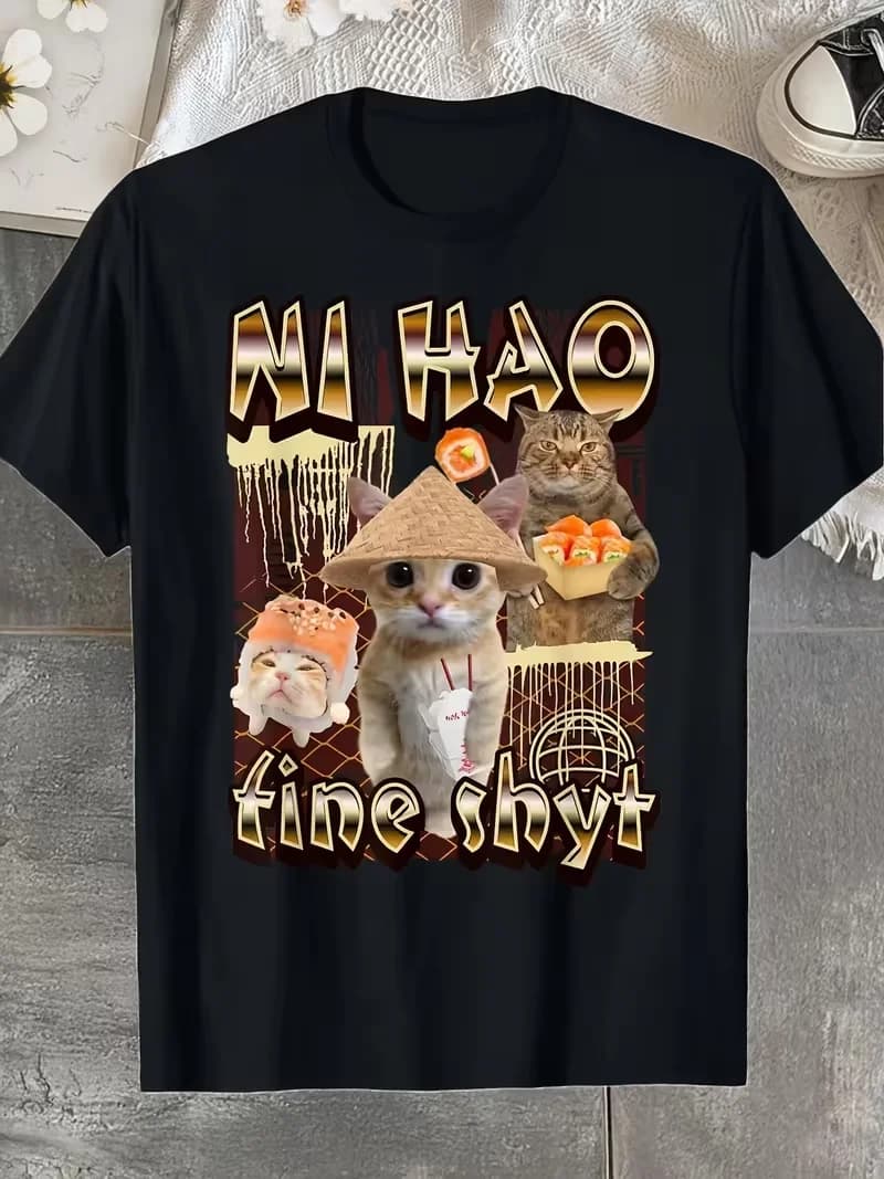 Muhn Ching Beaver China - Crewneck T-shirt for trips, sports and everyday use, unisex t-shirt