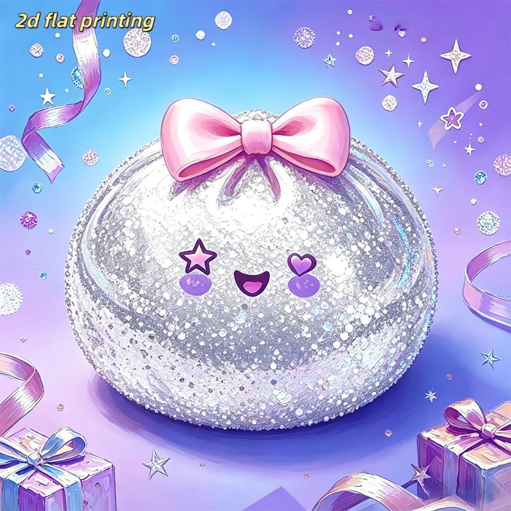New arrivals! Cute and shiny buns pattern DIY diamond painting 2D flat printing handmade DIY frameless, diamond painting kit, 25X25cm/9.84X9.84in, to create exclusive art decoration, suitable for home office wall decoration.