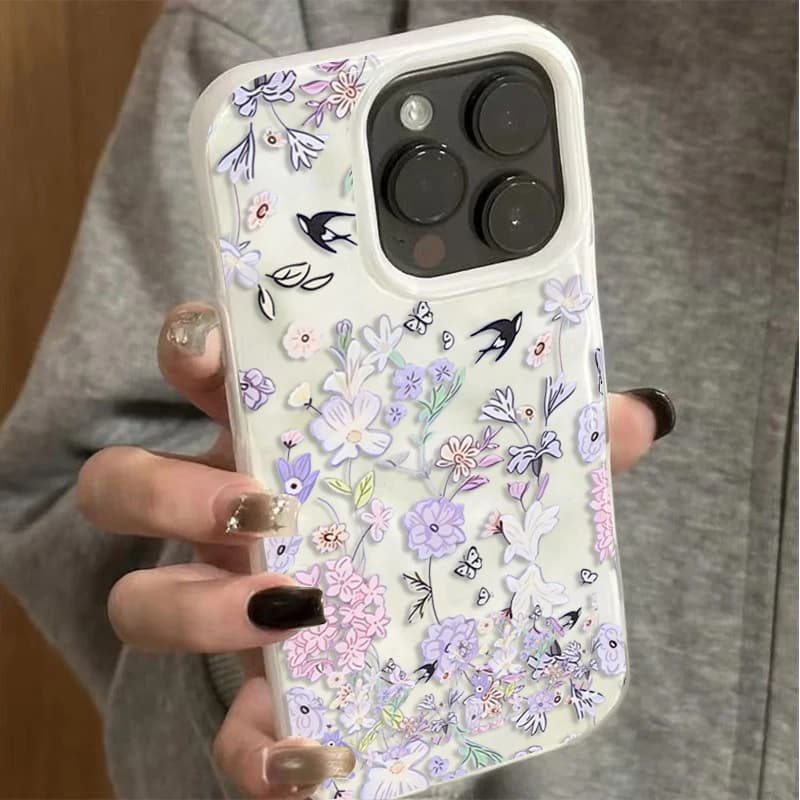 Custodia per iPhone con motivo floreale per iPhone 17 16 15 Pro Max 14 13 12 11 16 Plus 17 Air, antiurto, in morbido TPU e silicone, con paraurti protettivo