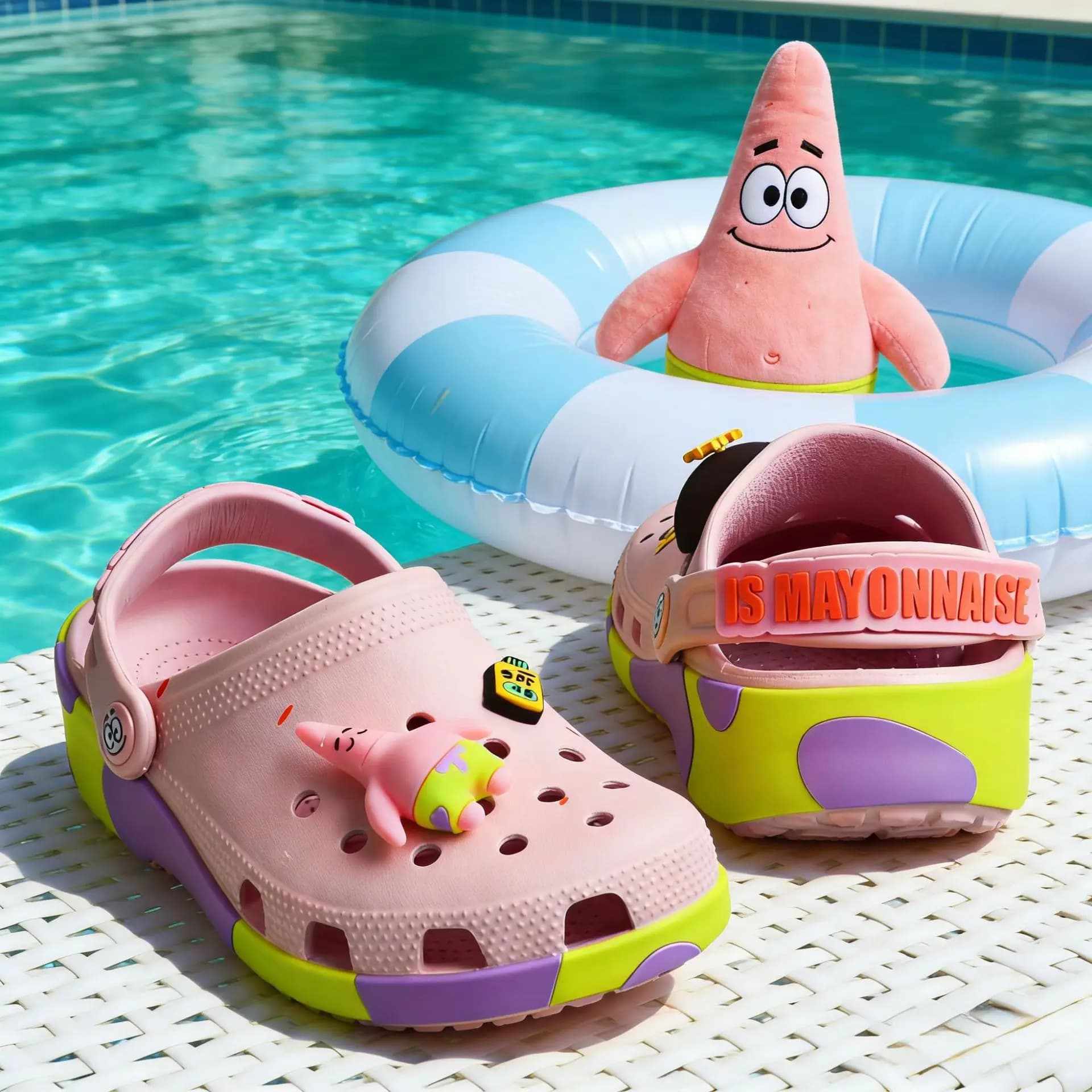 Ciabatte Estive SpongeBob e Patrick, Sandali Cartoon con Fori, Morbide e Antiscivolo, Scarpe da Spiaggia per Interni per Ragazzi e Ragazze