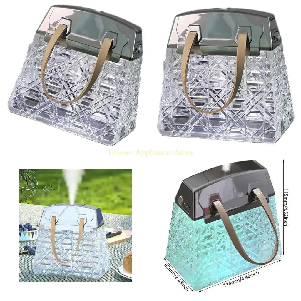 D0AB Piccoli Umidificatori per Camera da Letto Comodino Camera 300ML USB C Humidifer Pianta Umidificatore a Nebbia Fredda per