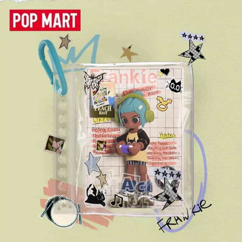 POPMART Peach Riot Carry The Music Series Block Pendant Genuine Blind Box Mystery Box Guess Bag Toys Doll Cute Anime Figure