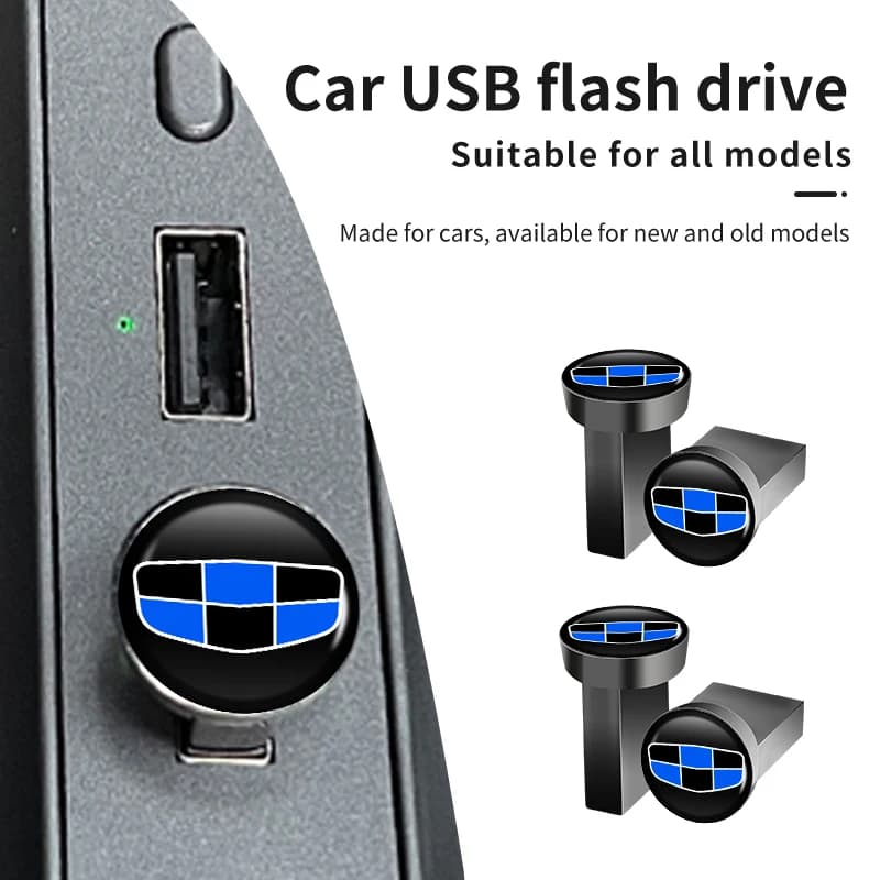 Auto USB Flash Drive Memoria di Stoccaggio Portatile Adesivo 32G/64G/16G Per Geely Atlas SUV Boyue Borui Coolray Emgrand GE NL3 EX7