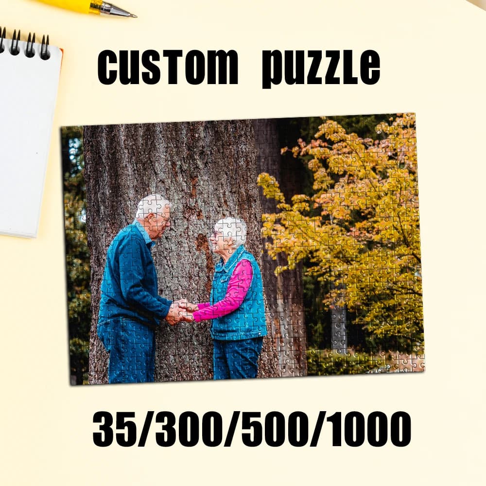 35/300/500/1000pcs Personalized Custom Photo Puzzle photo For Housewarming Bedroom/Living Room For Children's Day