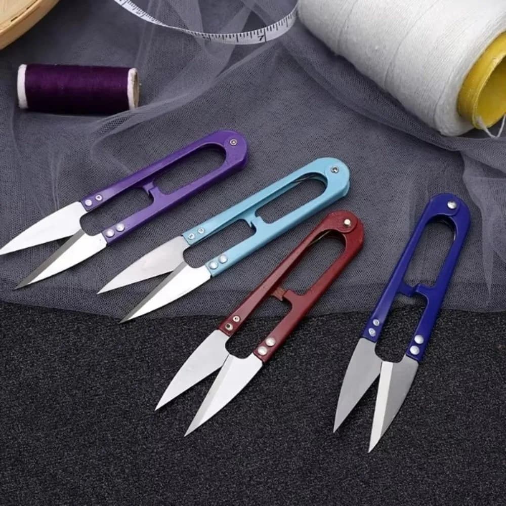 New U-shaped Sewing Shears Metal Small Cross Stitch Cutter Pruning Fishing Shears Accessory Tools