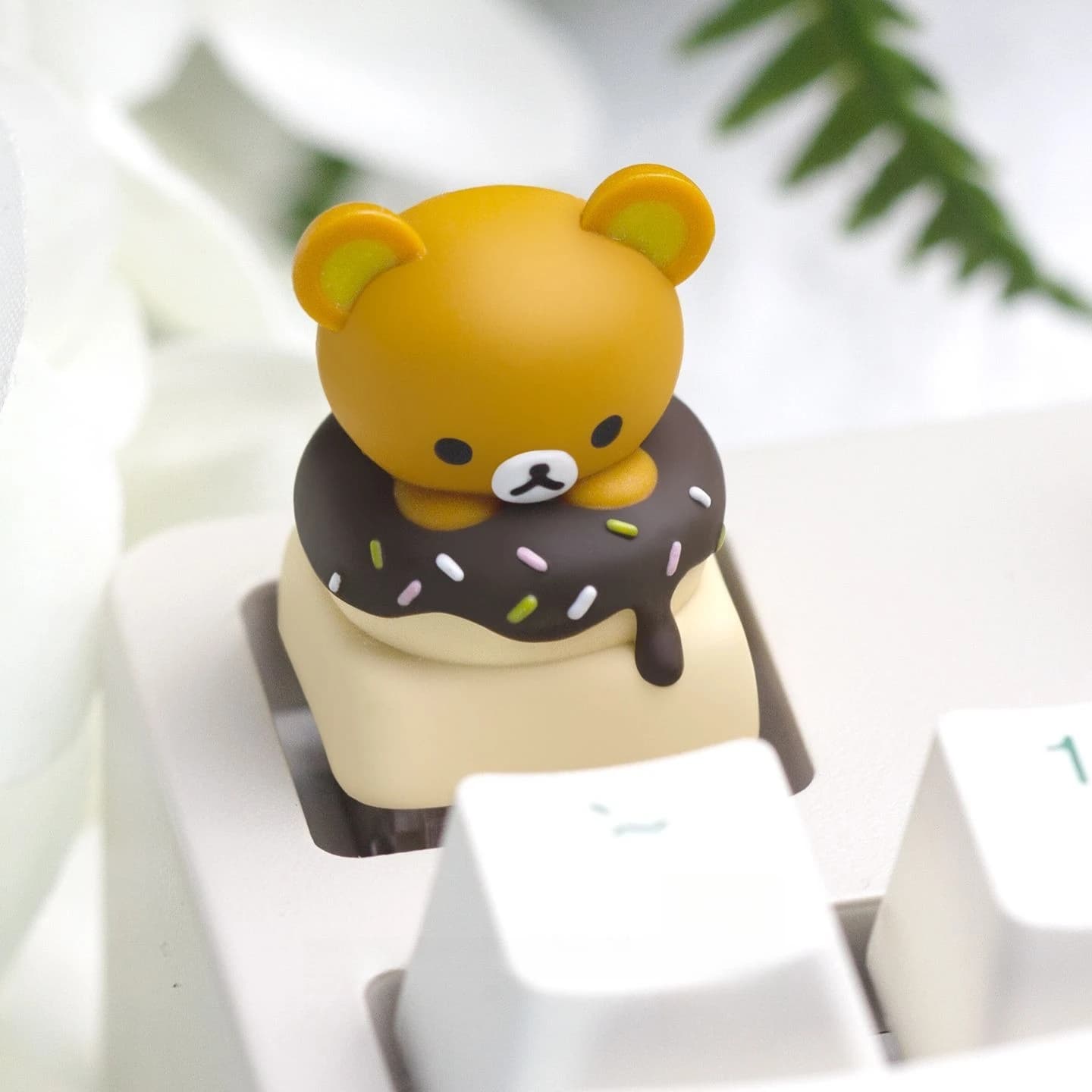 Keycap in Resina Kwaii Rilakkuma - Tasto ESC Personalizzato Creativo e Carino per Tastiere Meccaniche - Regalo Artigianale Sostituibile per Ragazze