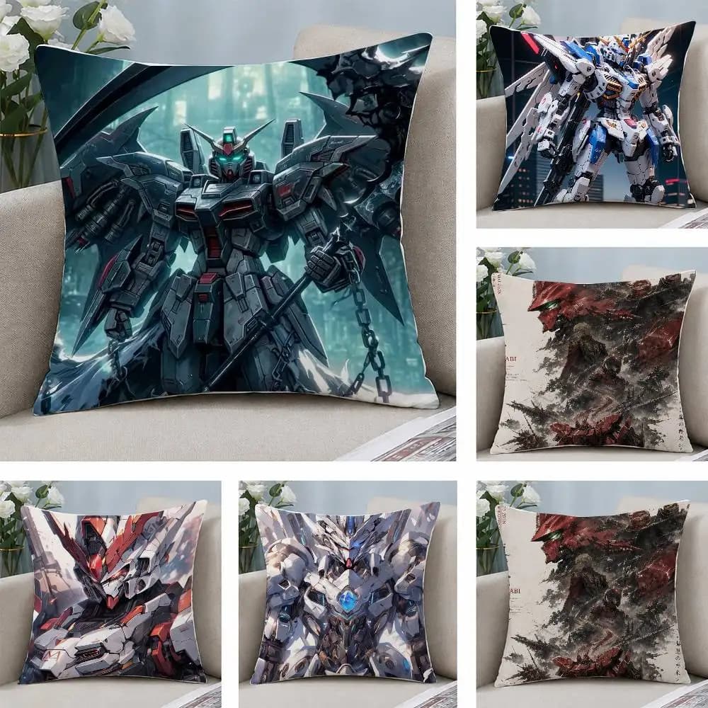 Mobile Suit Gundam Barbatos - Federa per cuscino in peluche morbido a pelo corto, per divano, camera da letto, decorazione, regalo