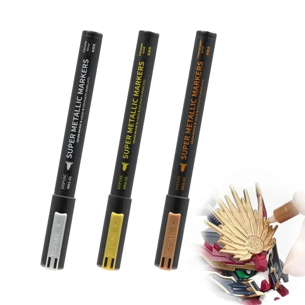 Accessories DIY Metallic Paint Markers Hobby Water-based Model Paint Tool Dual-tips Soft Head Acrylic Paint Markers Art Crafts