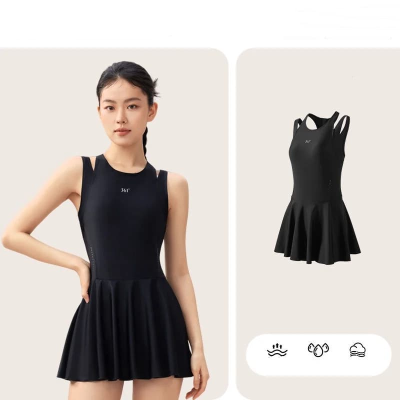 Costume da bagno intero da donna senza maniche, impermeabile, push up, atletico, surf, gonne da bagno, costume da bagno sportivo professionale ad asciugatura rapida