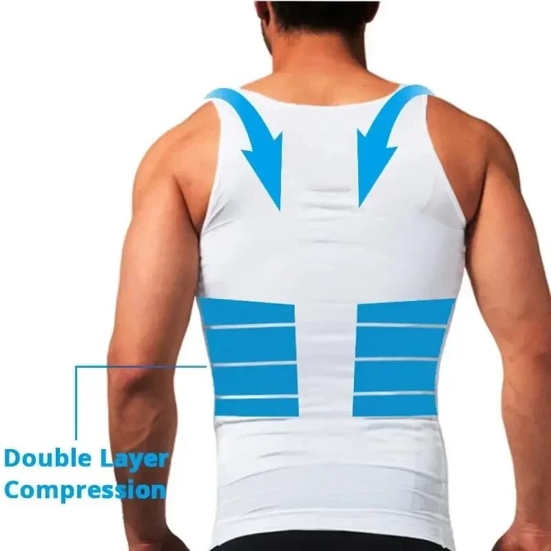 Nuovo 2026 Canotta Modellante Uomo Contenitiva Senza Cuciture, Gilet Dimagrante a Compressione, Sottoveste Contenitiva per Pancia e Vita, Shapewear per Perdita di Peso