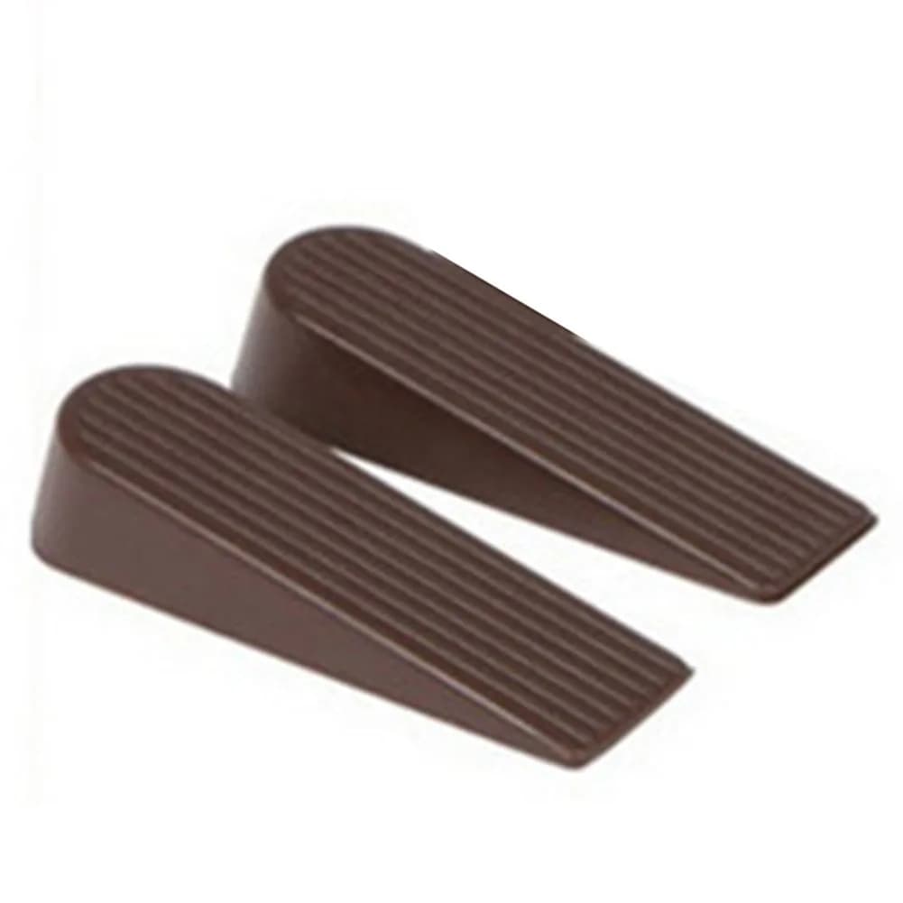 For Floors Door Top Door Stopper Office School Bathroom Brown Rubber Softer 2pcs Anti-collision Anti-slip Stable
