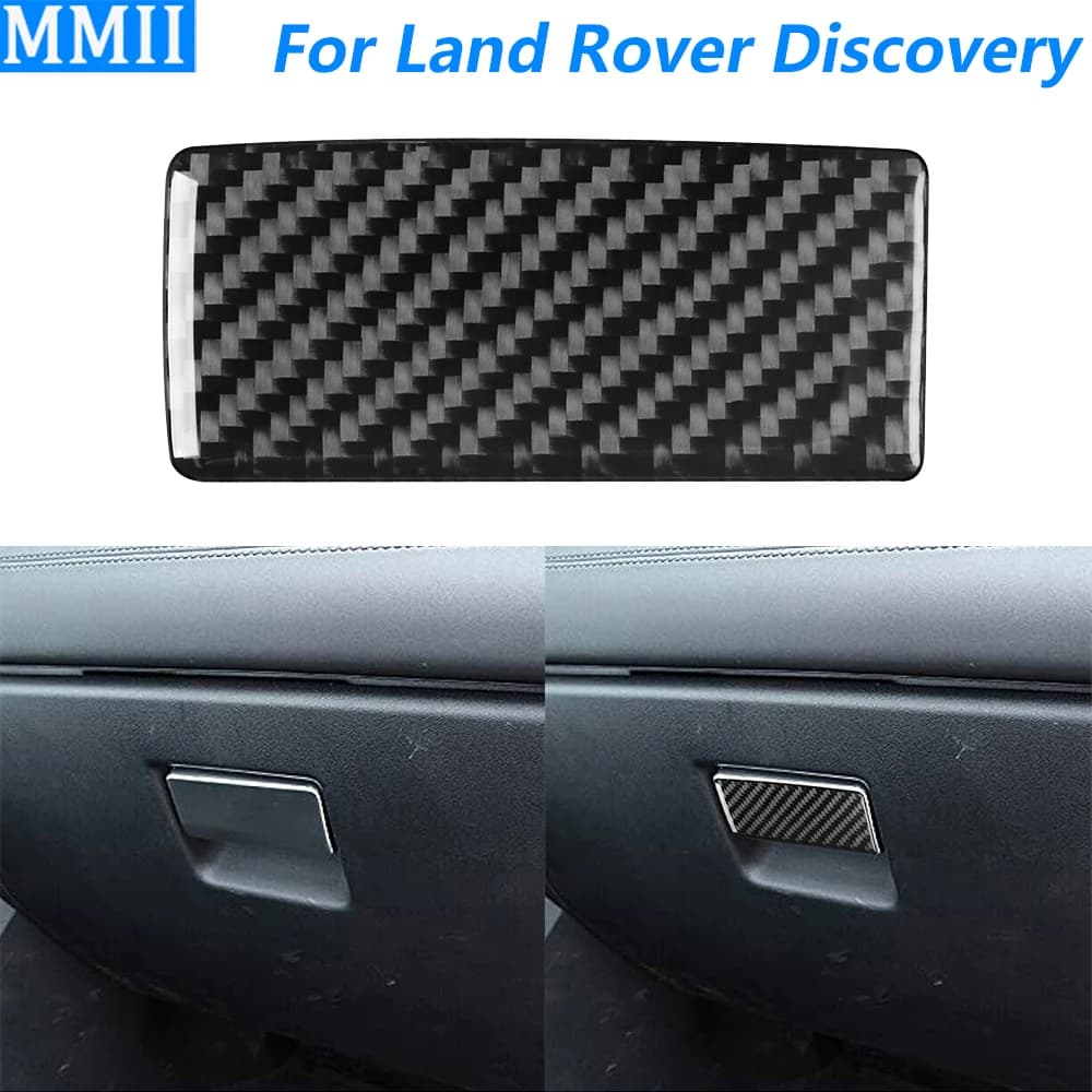 Per Land Rover Discovery Sport 2015-2019 Fibra di Carbonio Co-pilota Scatola di Immagazzinaggio Maniglia Pannello di Copertura Decorativa Accessori Auto Adesivo