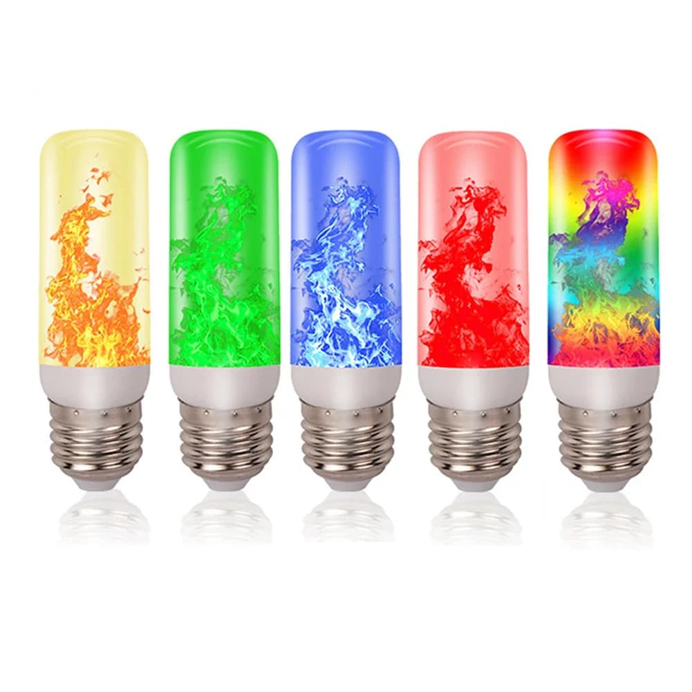 LED Sfarfallio Fiamma Lampadina Simulato Fuoco Bruciante Effetto Lampada E27E26 Decorazioni per feste di Natale Luce tremolante per esterni a quattro modalità