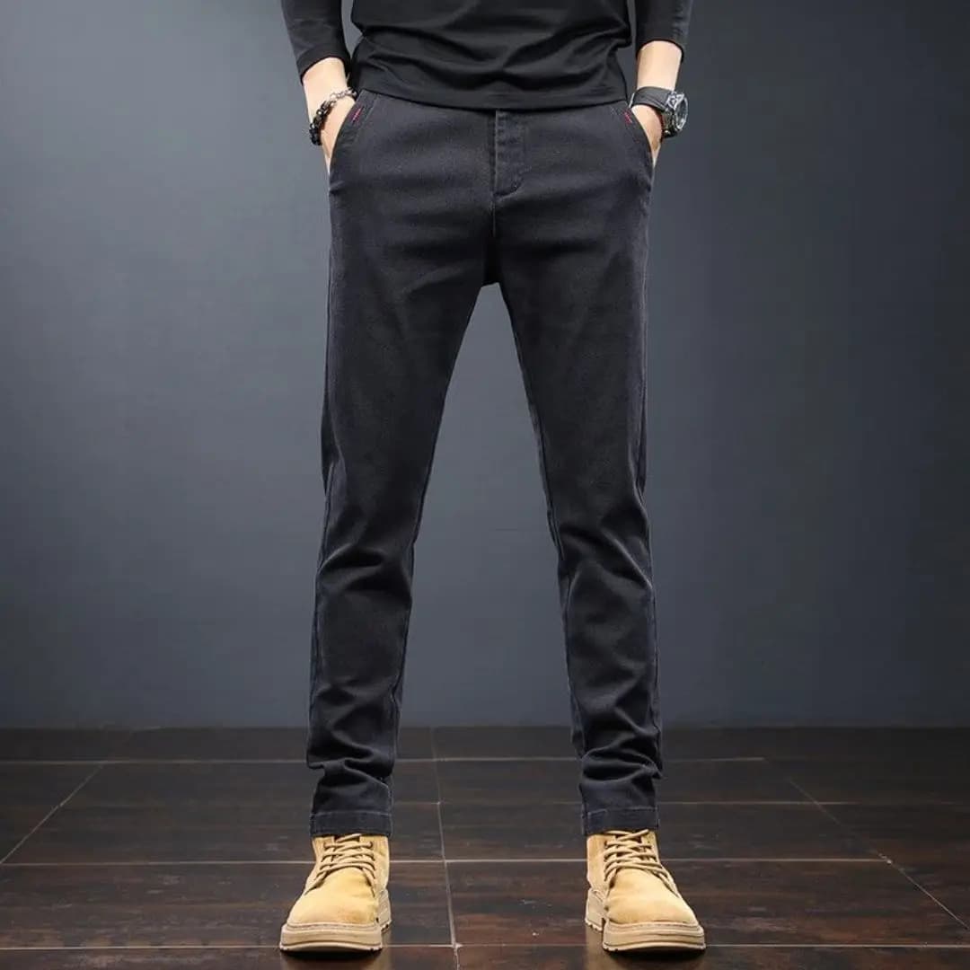 Man Luxury Clothing New Jeans Men's Slim-fit Straight Casual Pants Men's Spring Autumn New Elastic Cargo Pants Streetwear Men