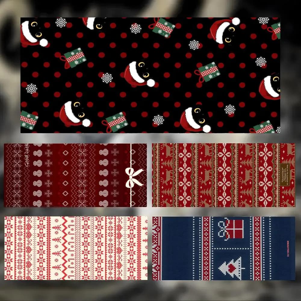 Tappetino per mouse natalizio con linee semplici, grande e spesso, con bordi cuciti, tappetino da gioco per PC