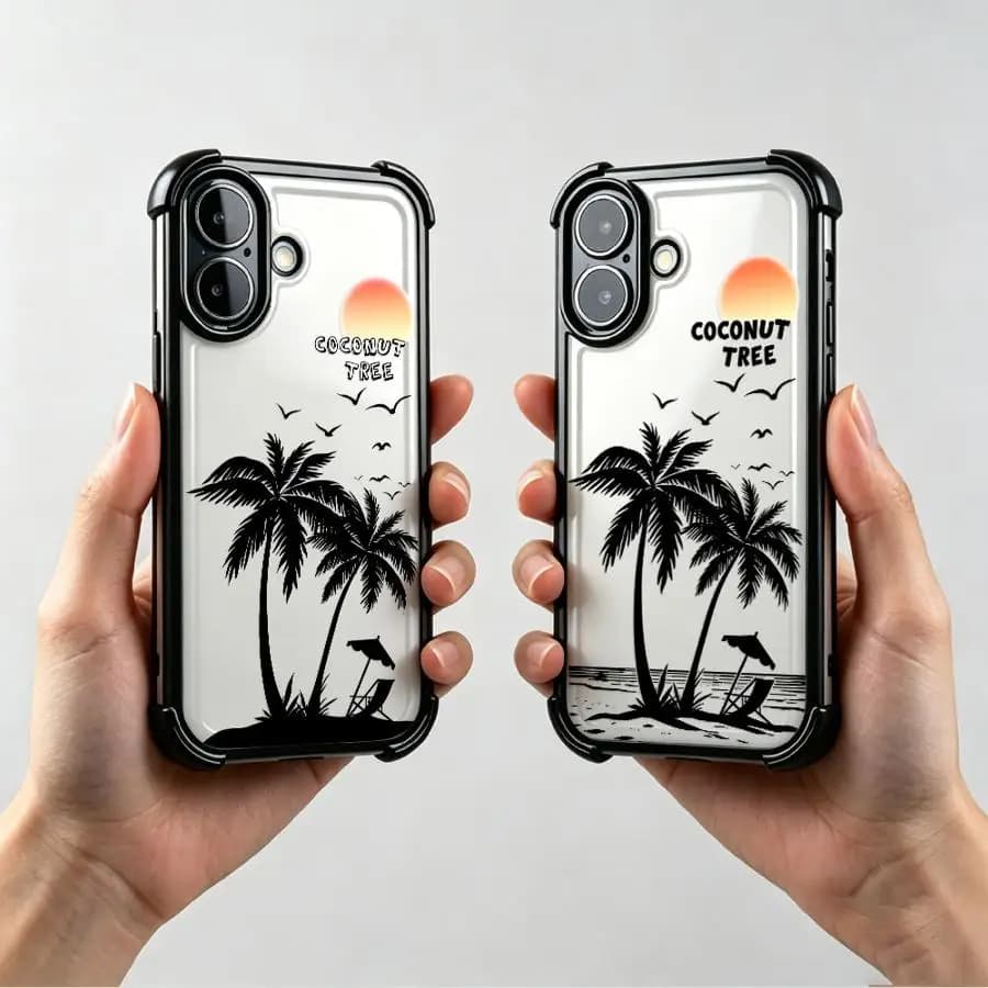 Case for Apple iPhone 17 Pro Max 12 Plus 16 15 13 Air XS XR 14 11 Phone Cover Holiday Coconut Tree