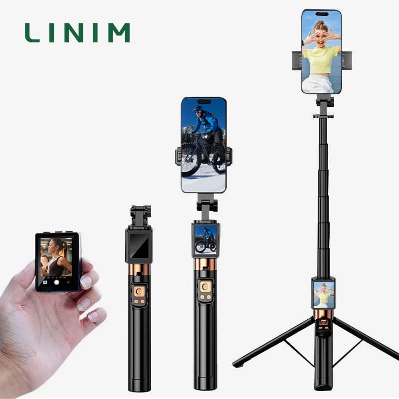 Support for CL10 selfie stick with selfie monitor for small screen fusion with extendable tripod for smartphone remote control