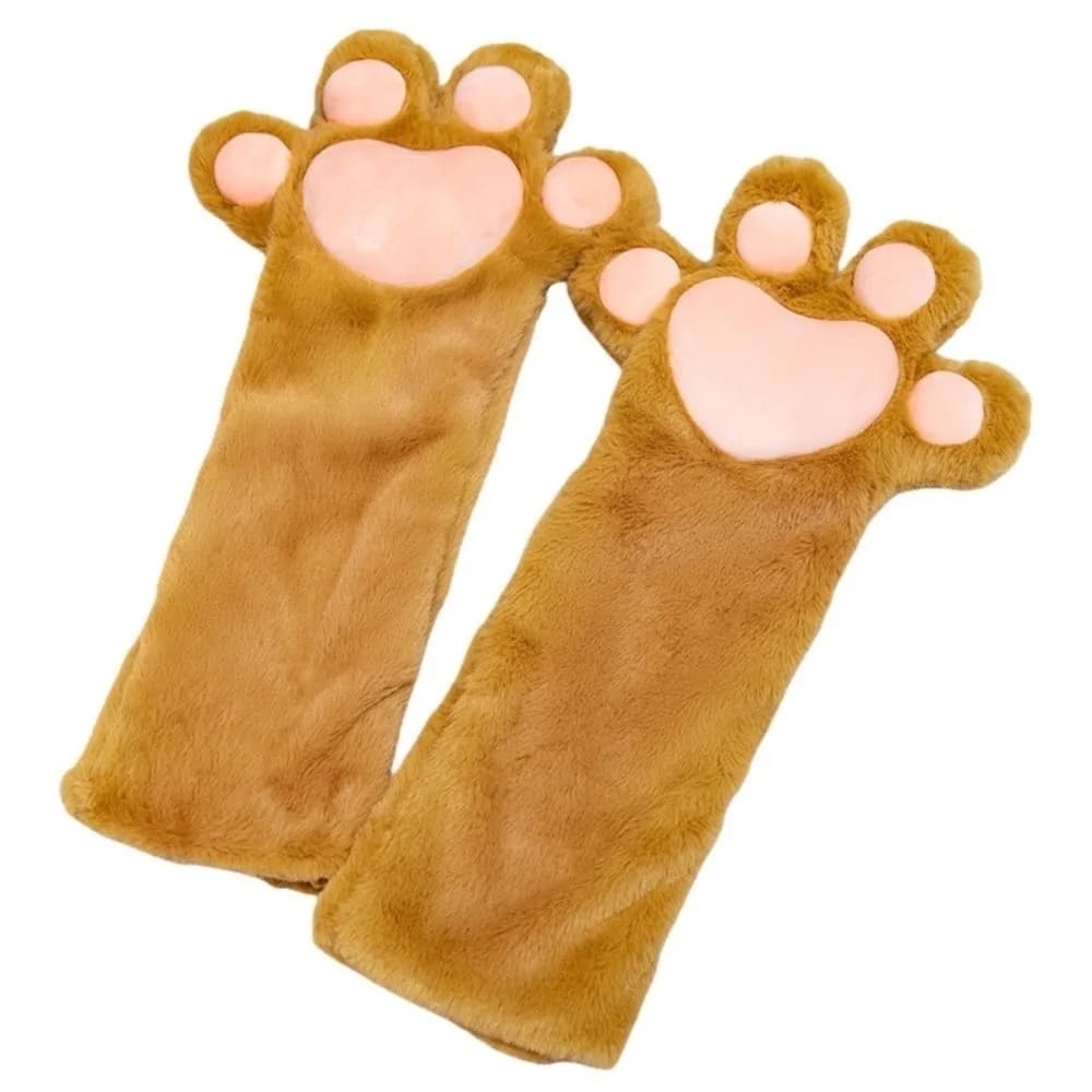 Guanti Kawaii per Cosplay a Forma di Zampa di Gatto, Caldi e Pelosi, Accessori per Feste in Costume