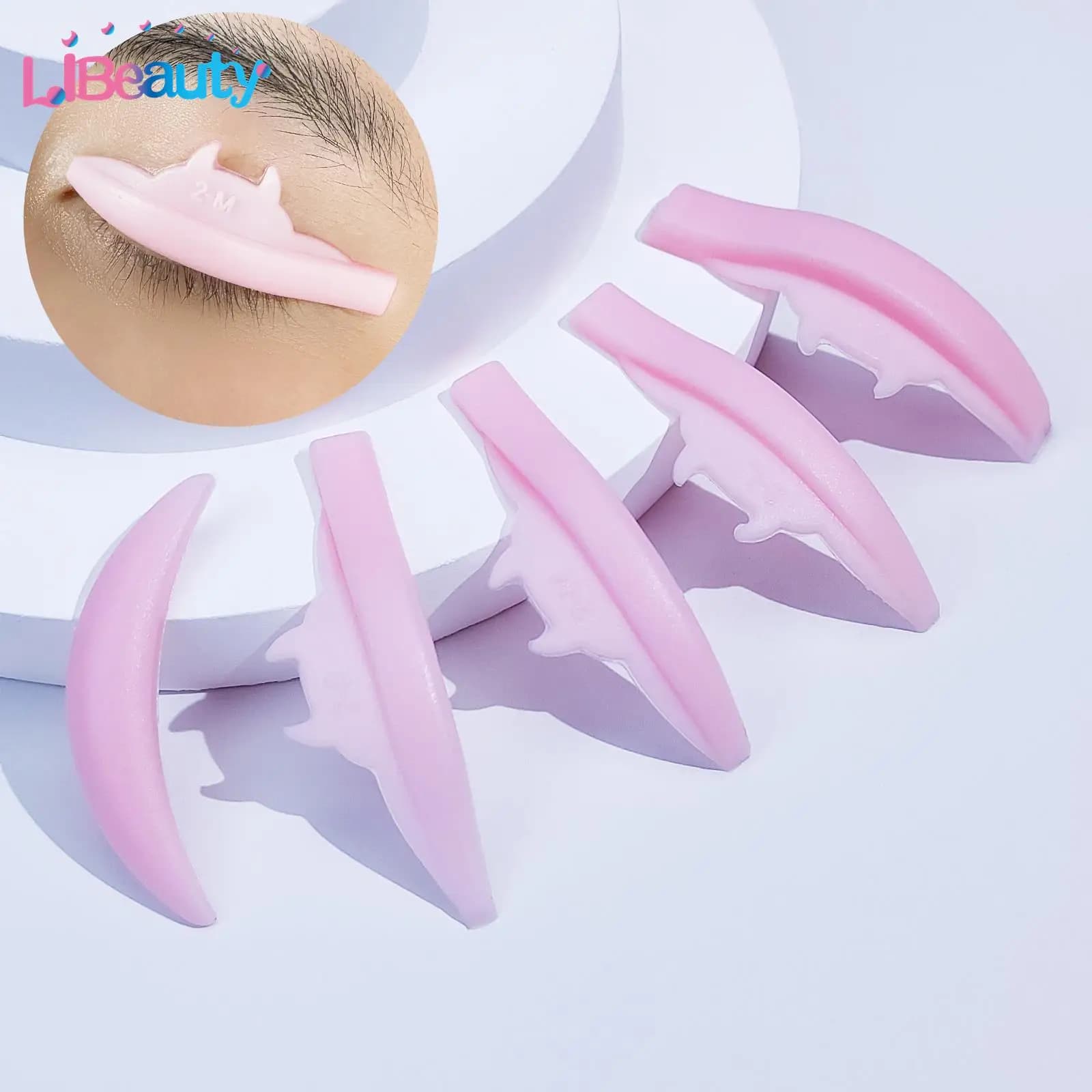 Libeauty 5 Silicone Bearing Paia for Permanent Eyelash Curve L, 3D Eyelash Lifting Supports, Curved Eyelash Accessories, Beauty & Health Tool