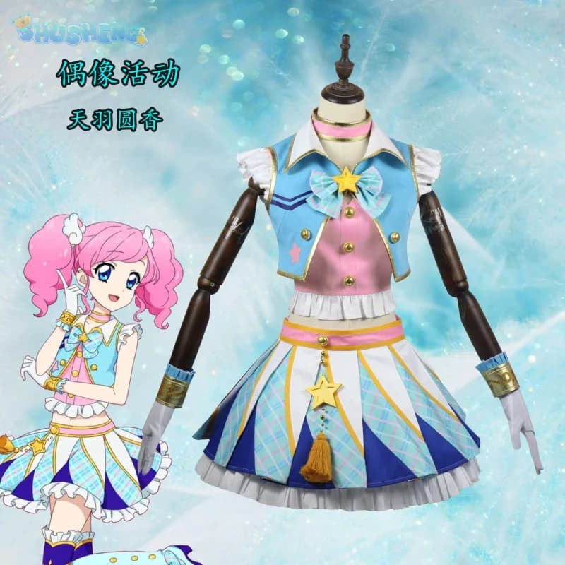 Anime Aikatsu! Amahane Madoka Cosplay Costume Woman Sweet Dress Collar Socket Socket Halloween Christmas Lolita uniform dress