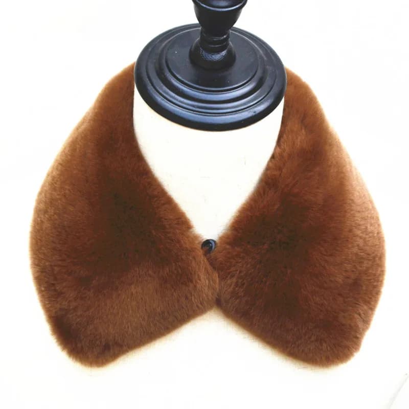 Vera pelliccia di coniglio Rex collo donna inverno caldo morbido sciarpe nere cappotto femminile cappuccio pelliccia Decor scaldacollo sciarpa collo di pelliccia pelosa
