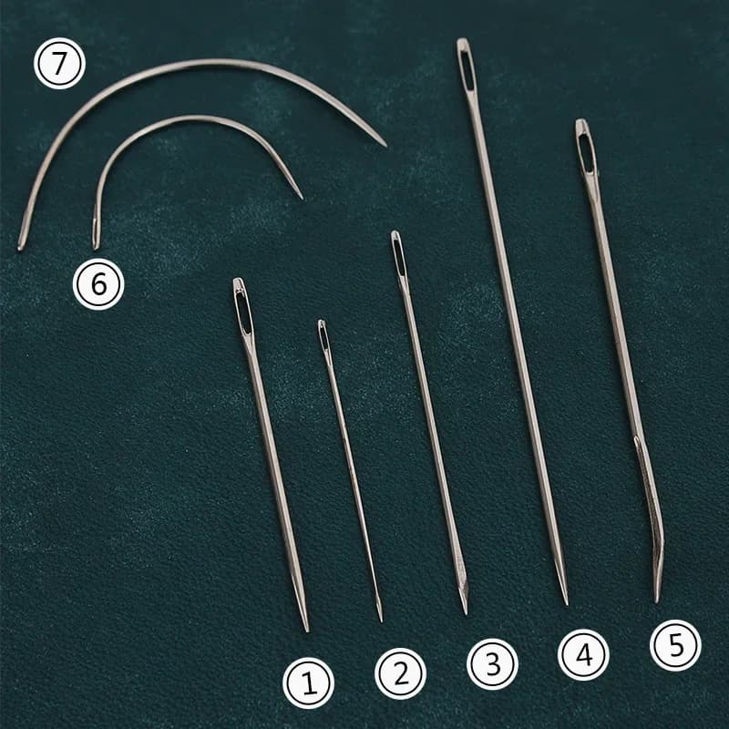Ago da cucito a mano 7 in 1 per tappeti Glover's, riparazione dritta di tappezzerie, sedie, divani, sacchi, aghi curvi per materassi