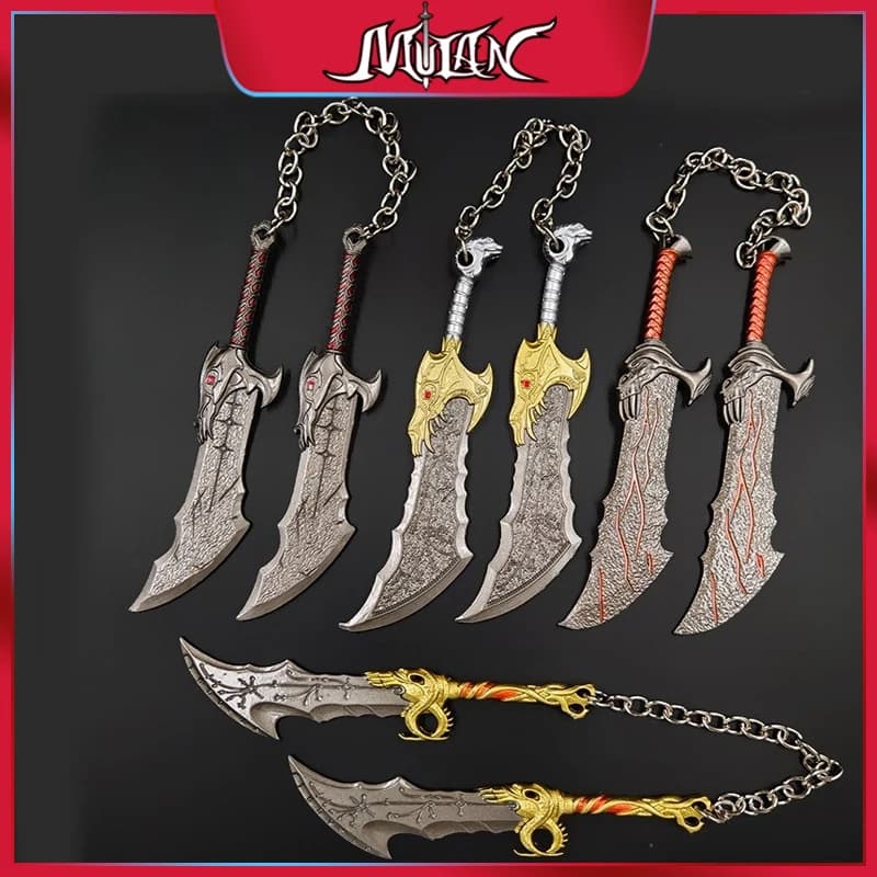 13 CM God of Wars 5 Periferiche di gioco Lame del caos Arma artigianale in metallo Modello da collezione Ornamnets Regali di compleanno creativi Giocattolo