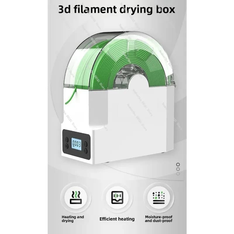 3D Printer Filament Dryer Storage Box, Heating Dehumidifier for PLA, ABS, PC 3D Printing Spools