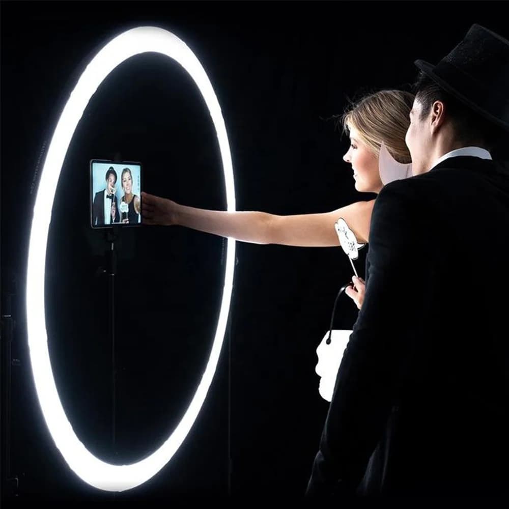 Luce ad Anello LED 120W con Controllo via Cavo per Studio Video Fotografia Illuminazione Fotografica ad Alta Efficienza