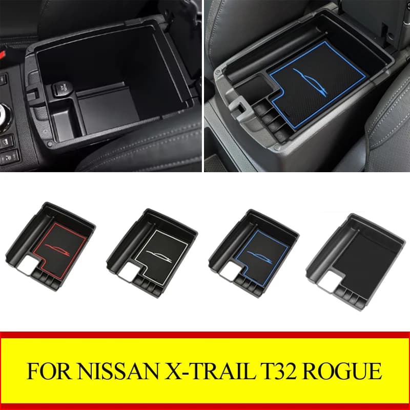 Per Nissan X-trail T32 Rogue 2014-2021 ABS Auto Center Console Bracciolo Btorage Box Vassoio di Immagazzinaggio Accessori