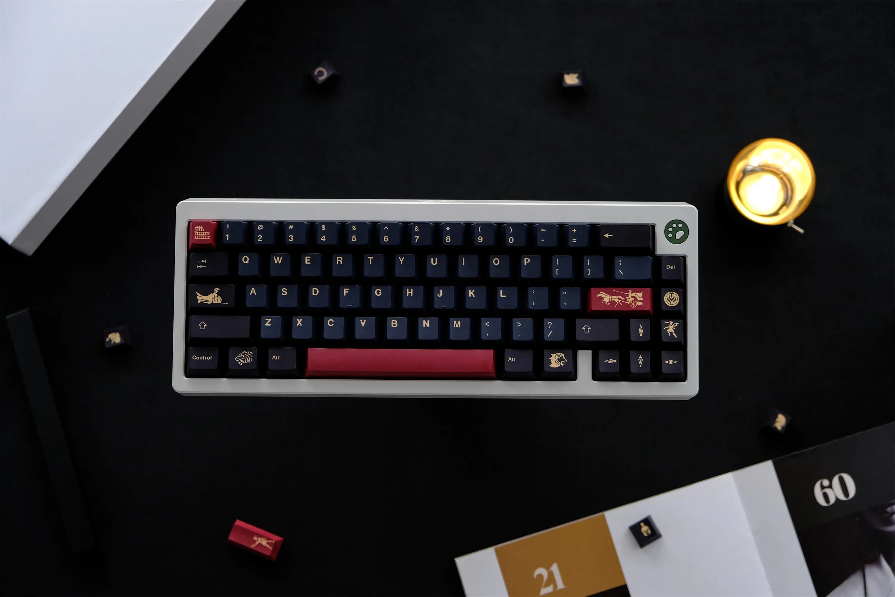 GMK Rome Keycaps 129 tasti in PBT, profilo CHERRY, DYE-SUB per tastiera meccanica Wooting con switch MX, layout ISO ANSI