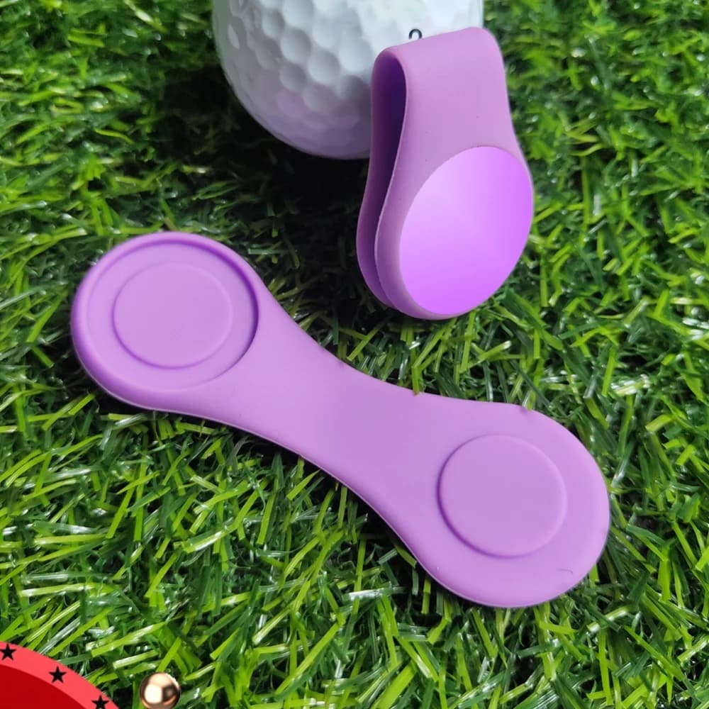 Silicone Ball Mark Clips Strong Magnetic Mini Golf Position Calibration Clamp Professional Folding Reusable Useful Golf Supplies