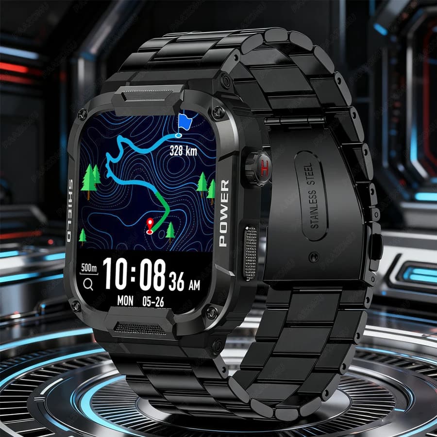 1.85 ''HD 400mAh Battery 100 + Sports Watch Bluetooth Smartwatch Robust Outdoor Smart Watch for Android iOS
