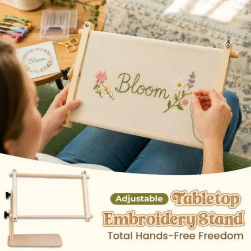 Easy to Use Cross Stitch Desk Clamp Embroidery Hoop Stand for Needle Art and Craft Beginners Home DIY