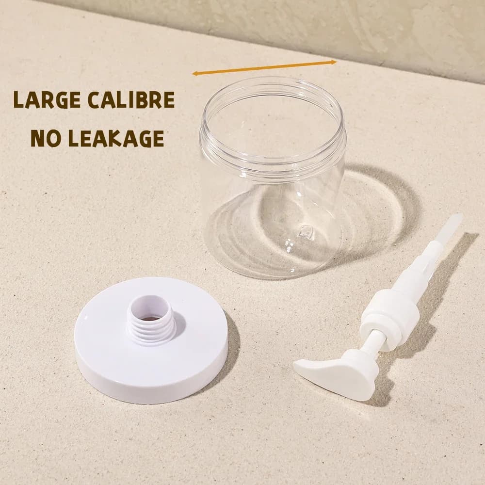 Flacone con Pompa da 500ml/1000ml, Bottiglia in Plastica Ricaricabile con Apertura Larga per Viaggio, Doccia, Sapone