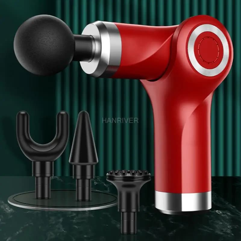 Mini portable women's folding massage gun for muscle relaxation, fitness equipment, strap gun